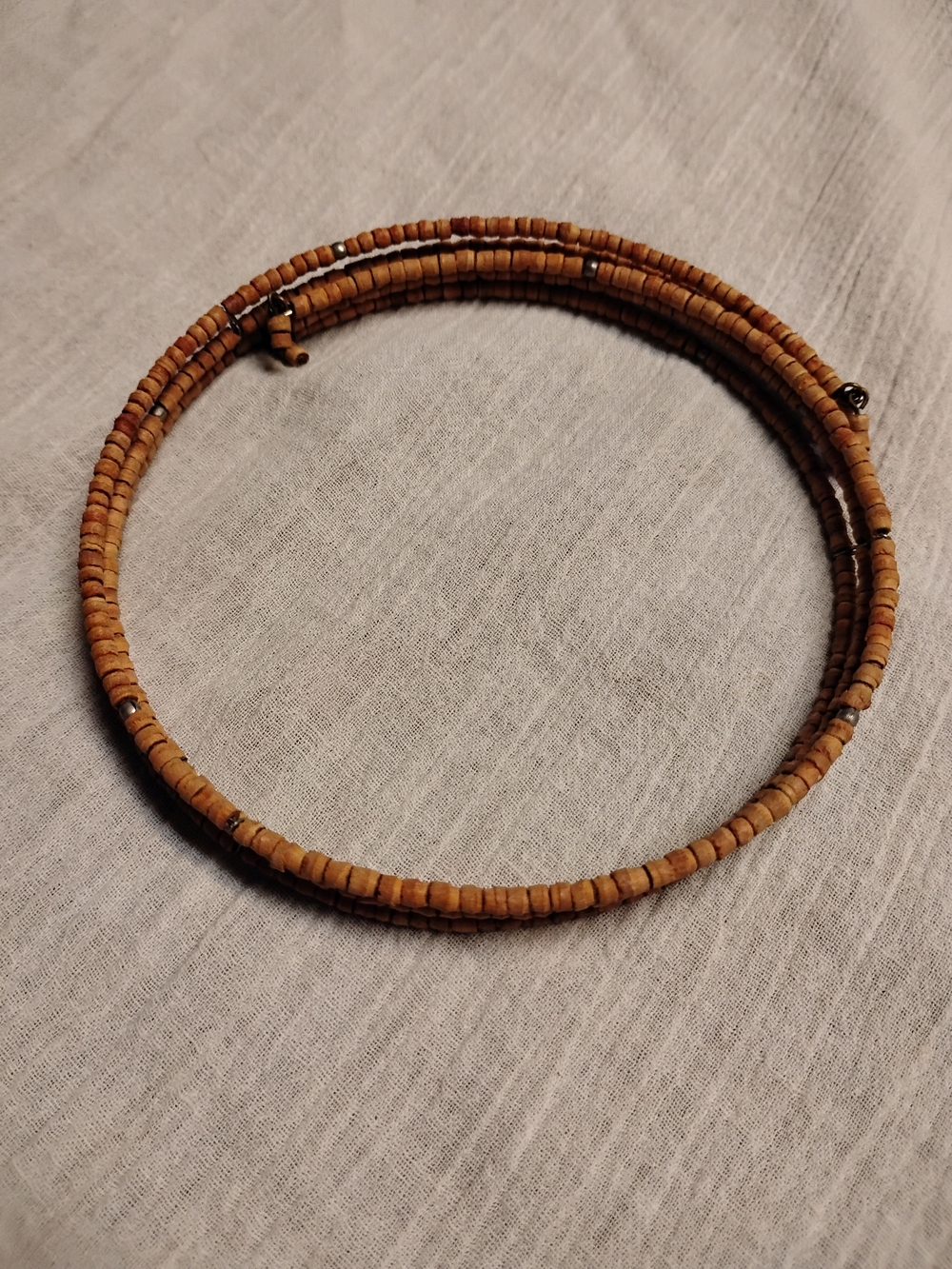 Wood Beaded Spring Necklace